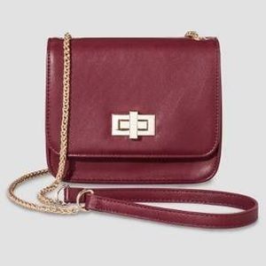 Burgundy Red Who What Wear crossbody purse